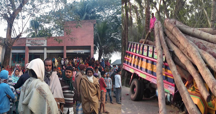 মাদারীপুর ট্রাক নিয়ন্ত্রন হারিয়ে খাদে : চালকের মৃত্যু