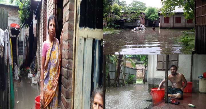 একটু বৃষ্টি হলেই জলাবদ্ধতা- চরম দূভোর্গে বিনোদপুর ৩নং ওয়ার্ডবাসী