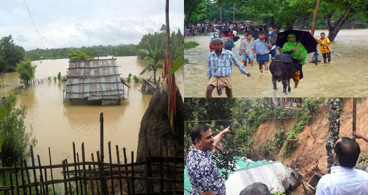 খাগড়াছড়িতে টানা বর্ষন, ফের পাহাড় ধসের আশংকা