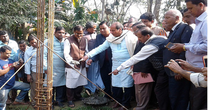 হবিগঞ্জে মন্দির নির্মাণের ভিত্তি প্রস্তর স্থাপন