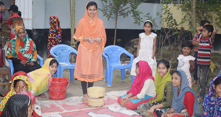 ভোলায় কিশোরী ক্লাবে হাত ধোয়ার উপর ক্যাম্পেইন অনুষ্ঠিত