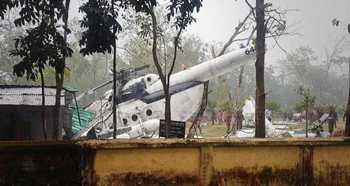 শ্রীমঙ্গলে বিজিবির কার্যালয়ে হেলিকপ্টারের জরুরি অবতরণ