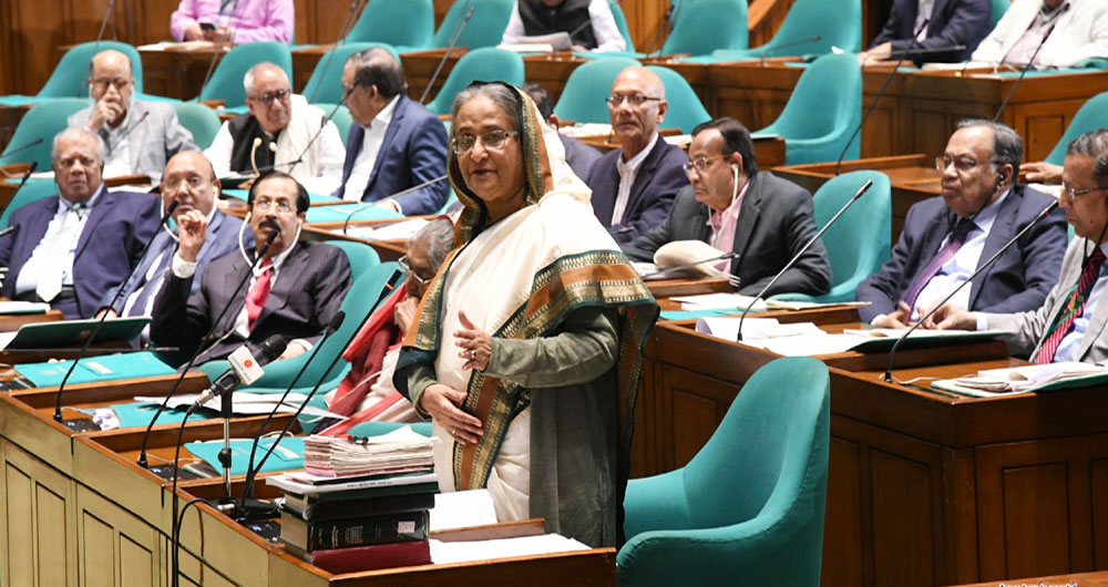 জাতীয় সংসদে নির্ধারিত প্রশ্নোত্তর পর্বে প্রধানমন্ত্রী