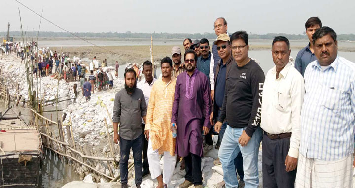 হিতামপুর এলাকার ক্লোজার ও বিকল্প বাঁধ নির্মাণ কাজ দ্রুত গতিতে এগিয়ে চলছে