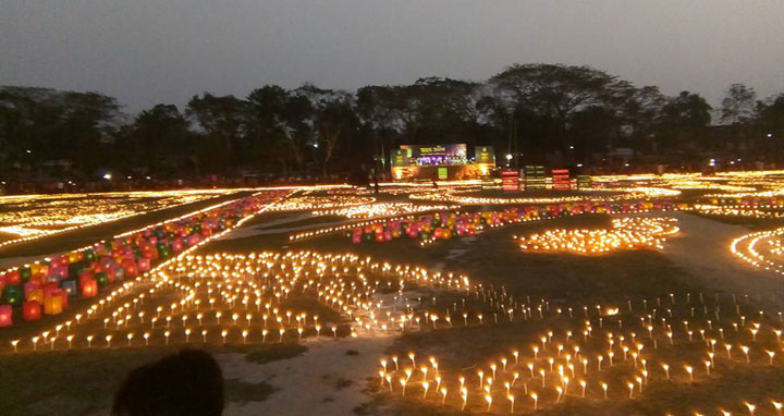 নড়াইলে আন্তর্জাতিক মাতৃভাষা দিবসে লাখো মোমবাতি প্রজ্জ্বলন