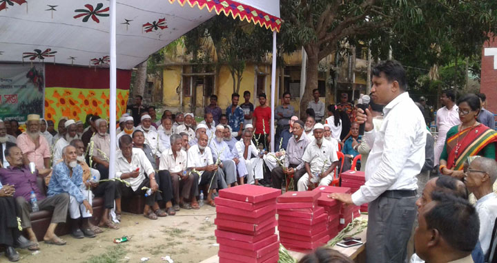 আখাউড়ায় সংবর্ধনা অনুষ্ঠানে মুক্তিযোদ্ধাদের যোগদান