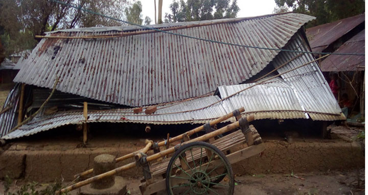 সুনামগঞ্জে কাল বৈশাখি ঝড়ে ব্যাপক ক্ষয়ক্ষতি